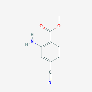 molecular formula C9H8N2O2 B1641507 2-Amino-4-cyanobenzoate de méthyle CAS No. 159847-83-3