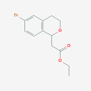 molecular formula C13H15BrO3 B1641547 (6-Bromo-isochroman-1-yl)-acetic acid ethyl ester CAS No. 170856-67-4