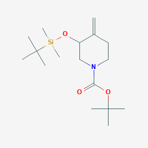 molecular formula C17H33NO3Si B1641550 Tert-butyl 3-[tert-butyl(dimethyl)silyl]oxy-4-methylidenepiperidine-1-carboxylate 