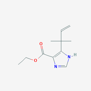 molecular formula C11H16N2O2 B1641561 Ethyl 5-(2-methylbut-3-en-2-yl)-1H-imidazole-4-carboxylate 