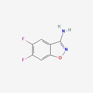 molecular formula C7H4F2N2O B1641571 5,6-Difluorobenzo[d]isoxazol-3-amine 