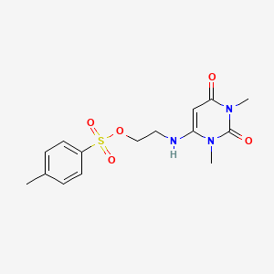 molecular formula C15H19N3O5S B1641657 2-[(1,3-Dimethyl-2,6-dioxopyrimidin-4-yl)amino]ethyl 4-methylbenzenesulfonate 
