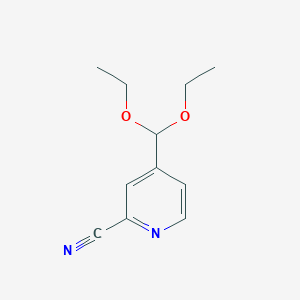 molecular formula C11H14N2O2 B1641668 2-Pyridinecarbonitrile, 4-(diethoxymethyl)- 