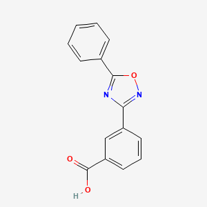 molecular formula C15H10N2O3 B1641695 Benzoic acid, 3-(5-phenyl-1,2,4-oxadiazol-3-yl)- 