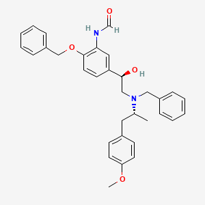 molecular formula C33H36N2O4 B1641726 N-[2-(Benzyloxy)-5-[(1R)-2-[benzyl[(alphaR)-alpha-methyl-4-methoxyphenethyl]amino]-1-hydroxyethyl]phenyl]formamide 