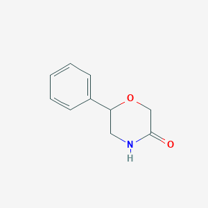molecular formula C10H11NO2 B1641755 6-苯基吗啉-3-酮 CAS No. 5493-95-8