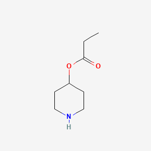 molecular formula C8H15NO2 B1641758 4-Propionyloxypiperidine 