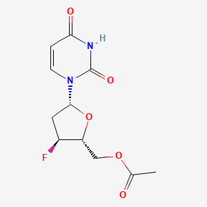 molecular formula C11H13FN2O5 B1641829 5'-O-Acetyl-2',3'-dideoxy-3'-fluorouridine 