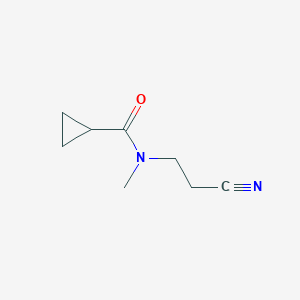 molecular formula C8H12N2O B1641864 N-(2-Cyanoethyl)-N-methylcyclopropanecarboxamide 