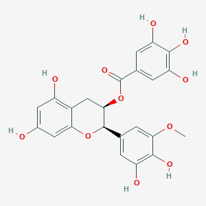 [(2R,3R)-2-(3,4-dihydroxy-5-methoxyphenyl)-5,7-dihydroxy-3,4-dihydro-2H-chromen-3-yl] 3,4,5-trihydroxybenzoate