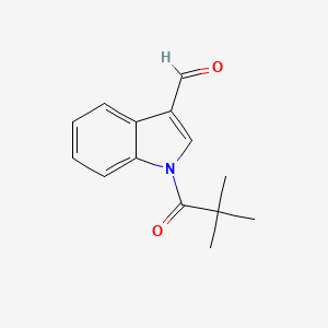molecular formula C14H15NO2 B1641968 1-Pivaloyl-1H-indole-3-carbaldehyde 