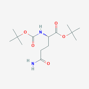 molecular formula C14H26N2O5 B1641969 Tert-butyl (2S)-5-amino-2-[(2-methylpropan-2-yl)oxycarbonylamino]-5-oxopentanoate 