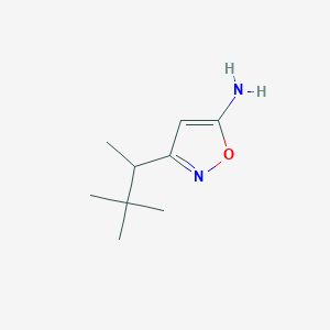 molecular formula C9H16N2O B1642075 3-(3,3-Dimethylbutan-2-yl)isoxazol-5-amine 