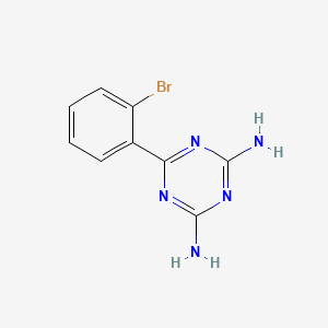 molecular formula C9H8BrN5 B1642110 6-(2-Bromo-phenyl)-[1,3,5]triazine-2,4-diamine 