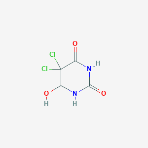 molecular formula C4H4Cl2N2O3 B1642112 2,4(1H,3H)-Pyrimidinedione, 5,5-dichlorodihydro-6-hydroxy- 