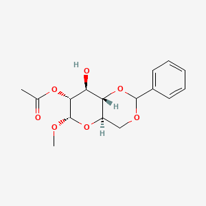 molecular formula C16H20O7 B1642114 Methyl 2-O-acetyl-4,6-O-benzylidene-a-D-glucopyranoside 