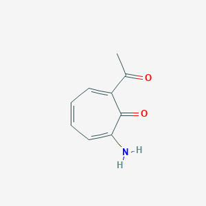 molecular formula C9H9NO2 B1642117 2-acetyl-7-amino-2,4,6-Cycloheptatrien-1-one 