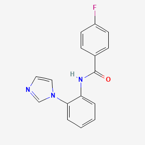 4-fluoro-N-[2-(1H-imidazol-1-yl)phenyl]benzamide