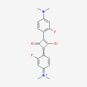 molecular formula C20H18F2N2O2 B1642171 (4Z)-2-[4-(dimethylamino)-2-fluorophenyl]-4-(4-dimethylazaniumylidene-2-fluorocyclohexa-2,5-dien-1-ylidene)-3-oxocyclobuten-1-olate 