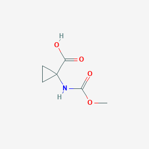 molecular formula C6H9NO4 B1642177 1-((Methoxycarbonyl)amino)cyclopropane-1-carboxylic acid 