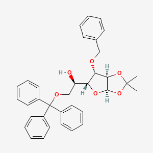 (1R)-1-[(3aR,5R,6S,6aR)-2,2-dimethyl-6-phenylmethoxy-3a,5,6,6a-tetrahydrofuro[2,3-d][1,3]dioxol-5-yl]-2-trityloxyethanol