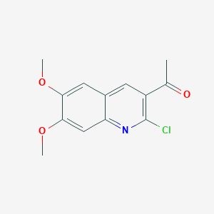 molecular formula C13H12ClNO3 B1642193 1-(2-Chloro-6,7-dimethoxyquinolin-3-yl)ethanone 