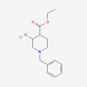 molecular formula C15H21NO3 B1642219 Ethyl 1-benzyl-3-hydroxypiperidine-4-carboxylate CAS No. 850040-08-3