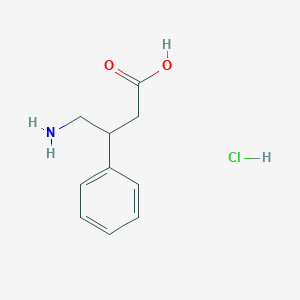 molecular formula C10H14ClNO2 B164222 4-氨基-3-苯基丁酸盐酸盐 CAS No. 3060-41-1