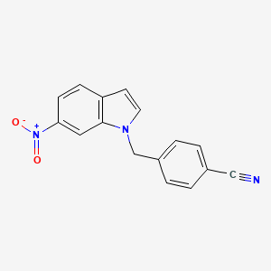 molecular formula C16H11N3O2 B1642220 4-((6-ニトロ-1H-インドール-1-イル)メチル)ベンゾニトリル CAS No. 116450-83-0