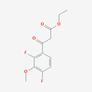 molecular formula C12H12F2O4 B1642232 Ethyl 2,4-difluoro-3-methoxybenzoylacetate 