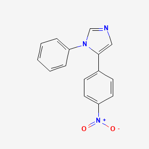 molecular formula C15H11N3O2 B1642233 5-(p-Nitrophenyl)-1-phenylimidazole 