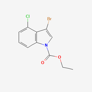 molecular formula C18H26N2O5 B1642237 乙基3-溴-4-氯吲哚-1-羧酸乙酯 CAS No. 1375064-58-6