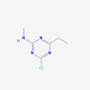 molecular formula C6H9ClN4 B1642252 4-氯-6-乙基-N-甲基-1,3,5-三嗪-2-胺 CAS No. 57639-21-1