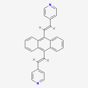 molecular formula C28H20N2 B1642267 9,10-Bis[2-(4-pyridyl)vinyl]anthracene 