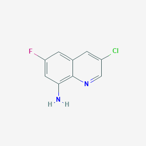 molecular formula C9H6ClFN2 B1642285 3-Chloro-6-fluoroquinolin-8-amine 