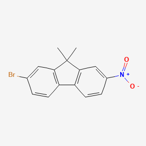 molecular formula C15H12BrNO2 B1642344 2-Bromo-9,9-dimethyl-7-nitro-9H-fluorene 
