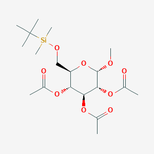 Methyl 2,3,4-tri-O-acetyl-6-O-tert-butyldimethylsilyl-A-D-glucopyranoside