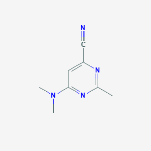 molecular formula C8H10N4 B1642377 6-(ジメチルアミノ)-2-メチルピリミジン-4-カルボニトリル CAS No. 64571-38-6