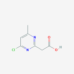 molecular formula C7H7ClN2O2 B1642383 (4-Chloro-6-methylpyrimidin-2-YL)acetic acid 