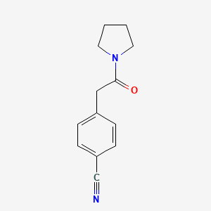 molecular formula C13H14N2O B1642414 4-(2-Oxo-2-pyrrolidin-1-yl-ethyl)-benzonitrile 
