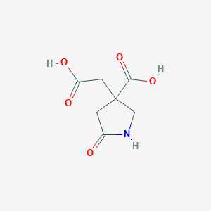 molecular formula C7H9NO5 B1642415 3-(Carboxymethyl)-5-oxopyrrolidine-3-carboxylic acid 