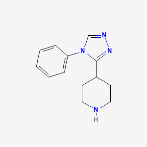 molecular formula C13H16N4 B1642498 4-(4-苯基-4H-1,2,4-三唑-3-基)哌啶 CAS No. 94225-92-0