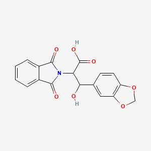 molecular formula C18H13NO7 B1642506 (2R,3S)-3-(1,3-Benzodioxol-5-yl)-3-hydroxy-2-[1,3-dihydro-1,3-dioxo-2H-isoindol-2-yl]propionic acid 
