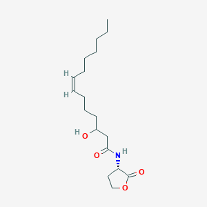molecular formula C18H31NO4 B164251 N-(3-羟基-7-顺-十四烯酰)高丝氨酸内酯 CAS No. 273734-65-9