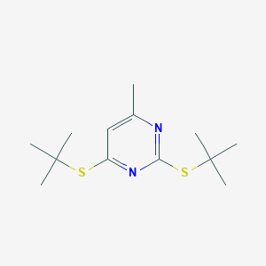 molecular formula C13H22N2S2 B1642518 2,4-bis-tert-Butylsulfanyl-6-methyl-pyrimidine 
