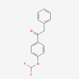 molecular formula C15H12F2O2 B1642520 1-[4-(Difluoromethoxy)phenyl]-2-phenylethanone 