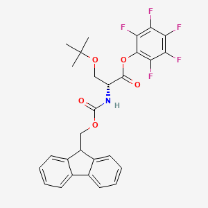 molecular formula C28H24F5NO5 B1642605 (2,3,4,5,6-pentafluorophenyl) (2R)-2-(9H-fluoren-9-ylmethoxycarbonylamino)-3-[(2-methylpropan-2-yl)oxy]propanoate 