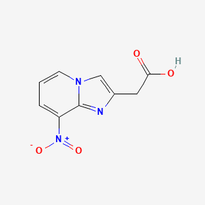 molecular formula C9H7N3O4 B1642614 2-(8-Nitroimidazo[1,2-A]pyridin-2-YL)acetic acid 