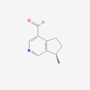 molecular formula C10H11NO B1642617 (7S)-7-Methyl-6,7-dihydro-5H-cyclopenta[c]pyridine-4-carbaldehyde 