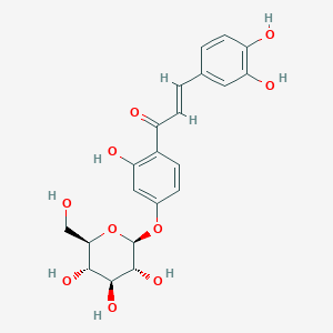 (E)-3-(3,4-Dihydroxyphenyl)-1-[2-hydroxy-4-[(2S,3R,4S,5S,6R)-3,4,5-trihydroxy-6-(hydroxymethyl)oxan-2-yl]oxyphenyl]prop-2-en-1-one